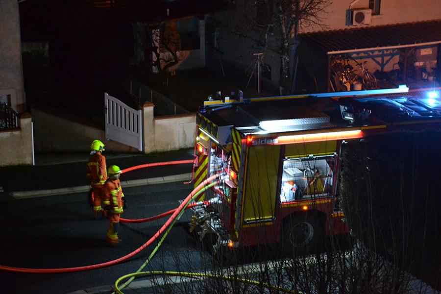Feu de toiture sur la commune de Puygouzon