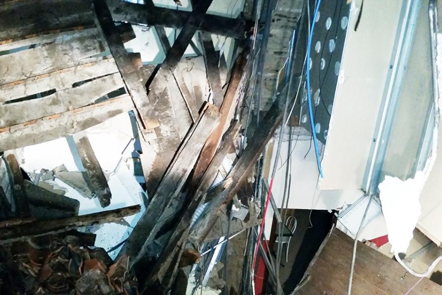 Effondrement dans un immeuble sur la commune de Gaillac