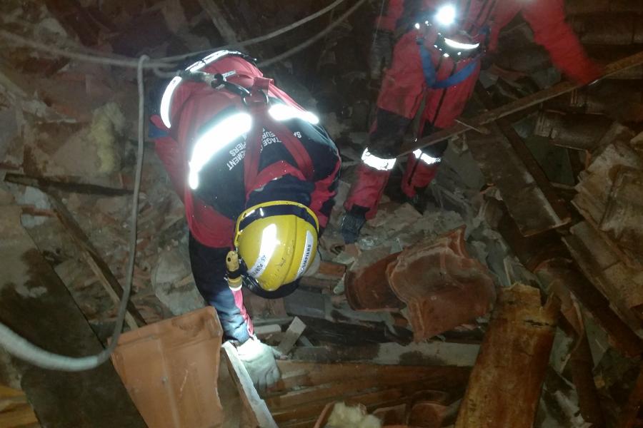 Effondrement dans un immeuble sur la commune de Gaillac