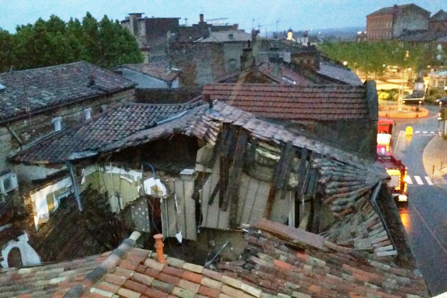 Effondrement dans un immeuble sur la commune de Gaillac