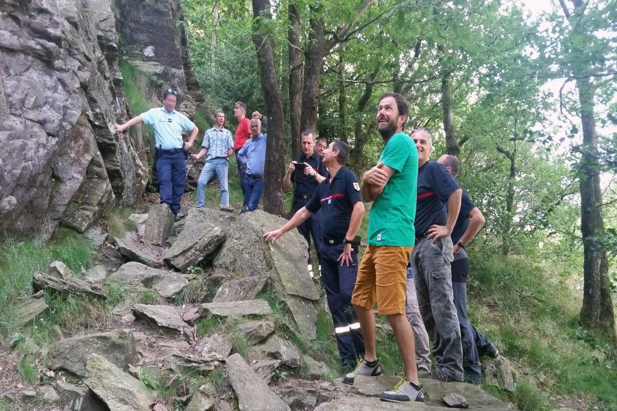 Visite de reconnaissance dans les gorges du Banquet