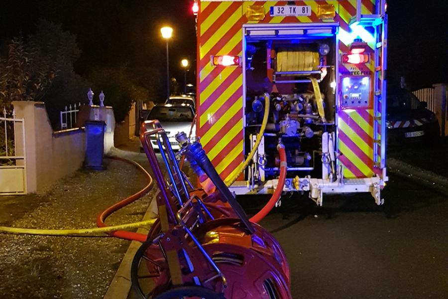 Feu de combles à Graulhet