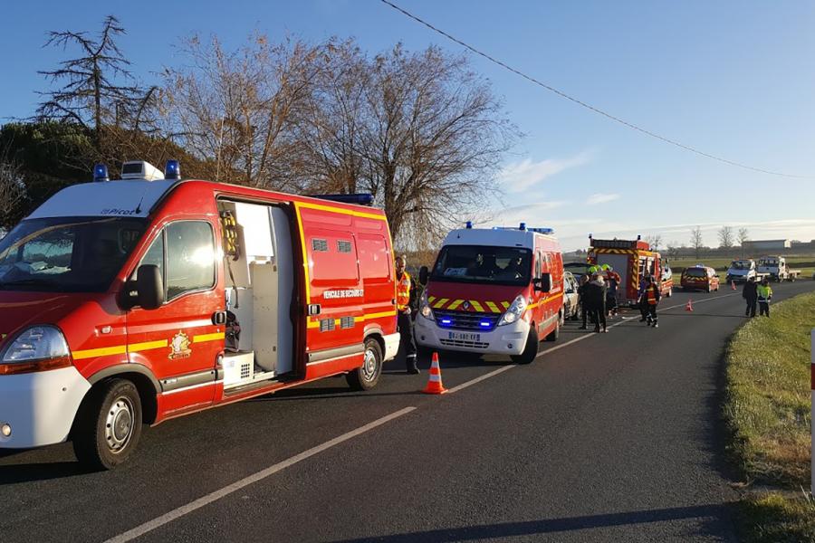 Accident de la route commune d&#039;Andouque