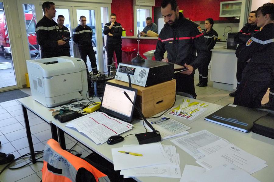 Le centre de secours de Lacaune-les-bains accueille une formation de chef d&#039;agrès une équipe