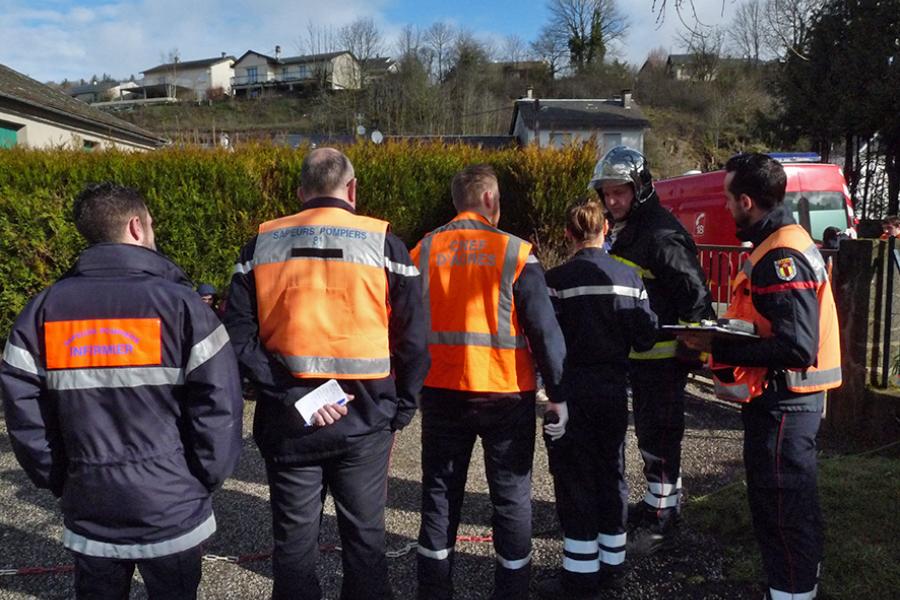 Le centre de secours de Lacaune-les-bains accueille une formation de chef d&#039;agrès une équipe
