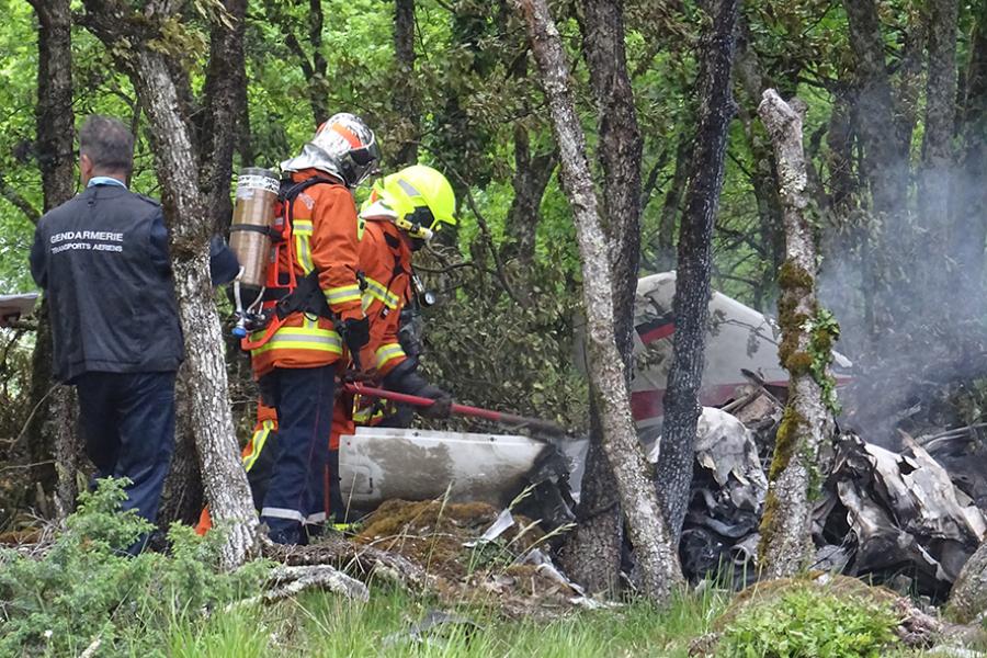 Crash d&#039;un avion biplace sur la commune de Milhars