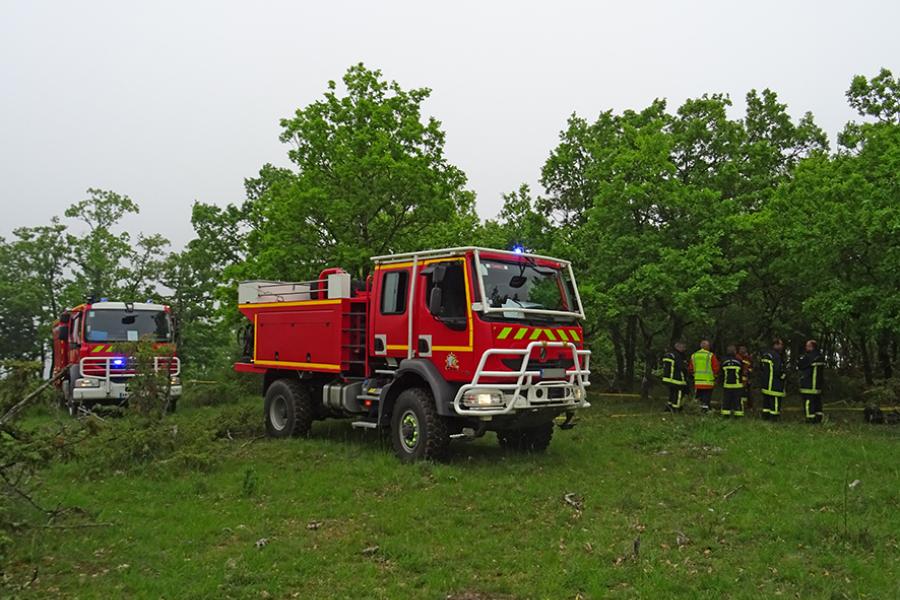 Crash d&#039;un avion biplace sur la commune de Milhars