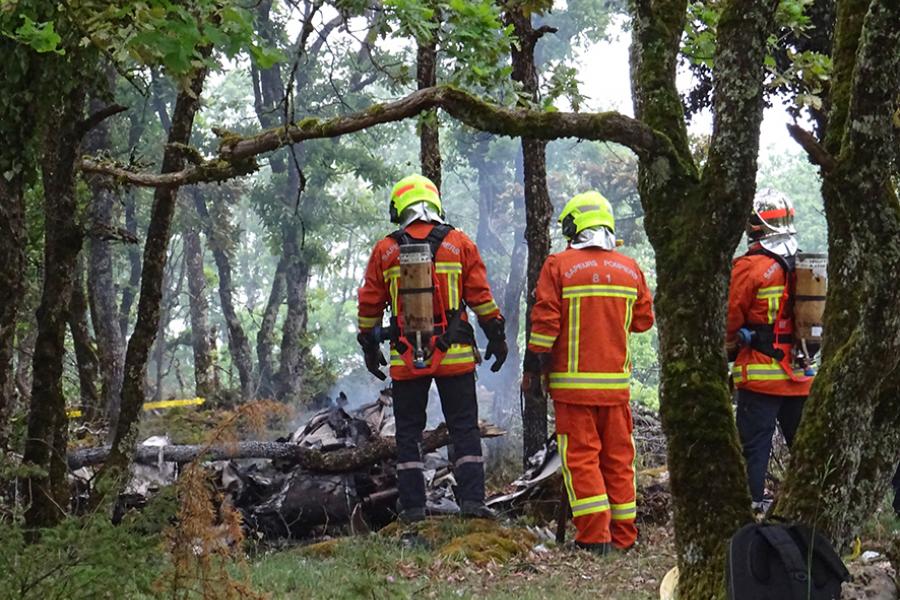 Crash d&#039;un avion biplace sur la commune de Milhars