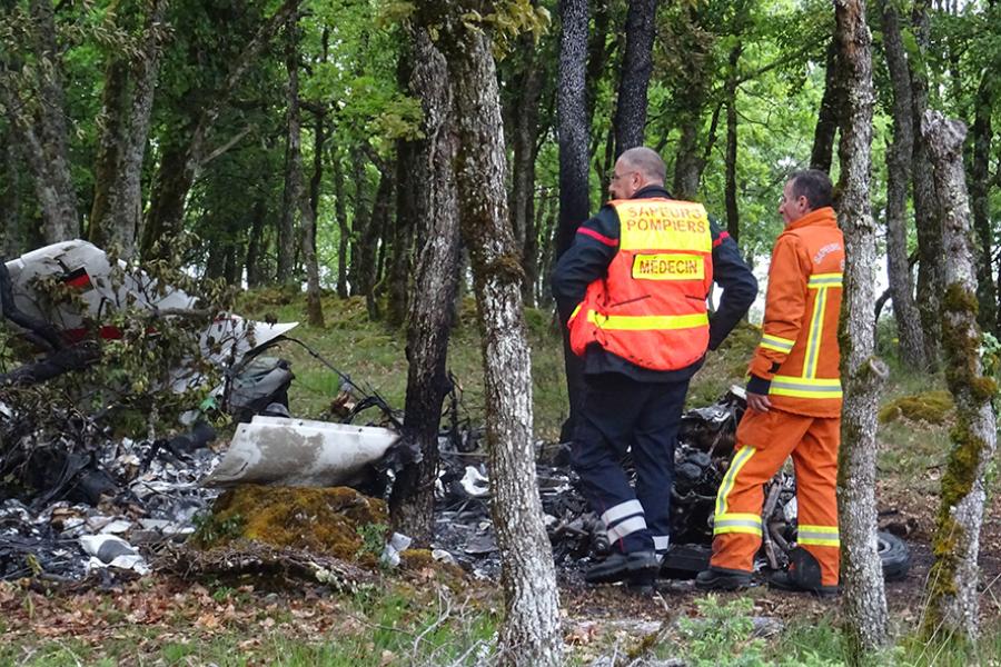 Crash d&#039;un avion biplace sur la commune de Milhars