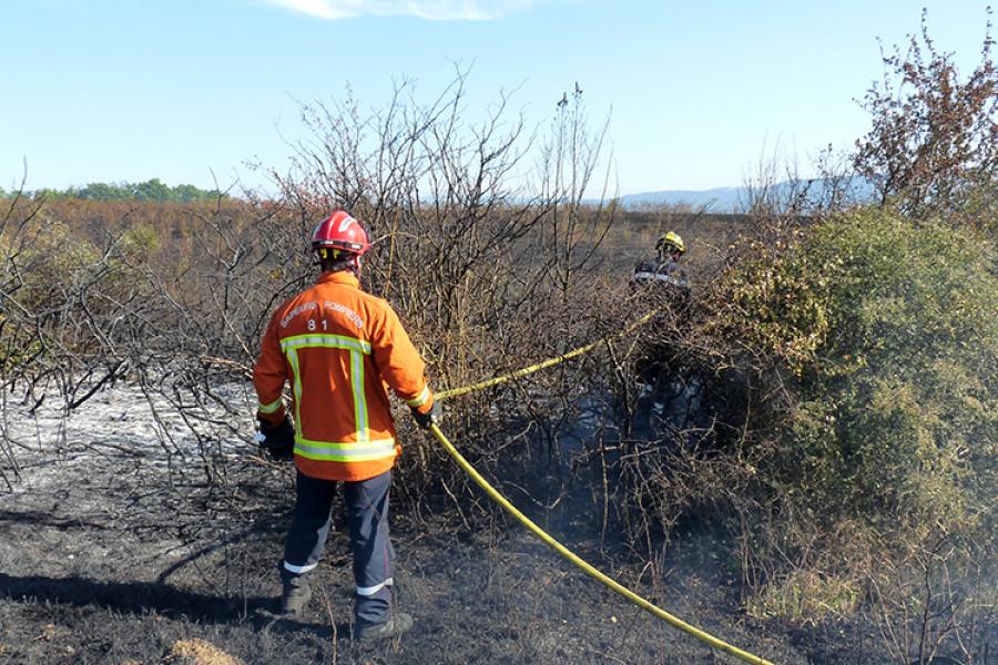 Important feu de broussailles sur la commune de Castres