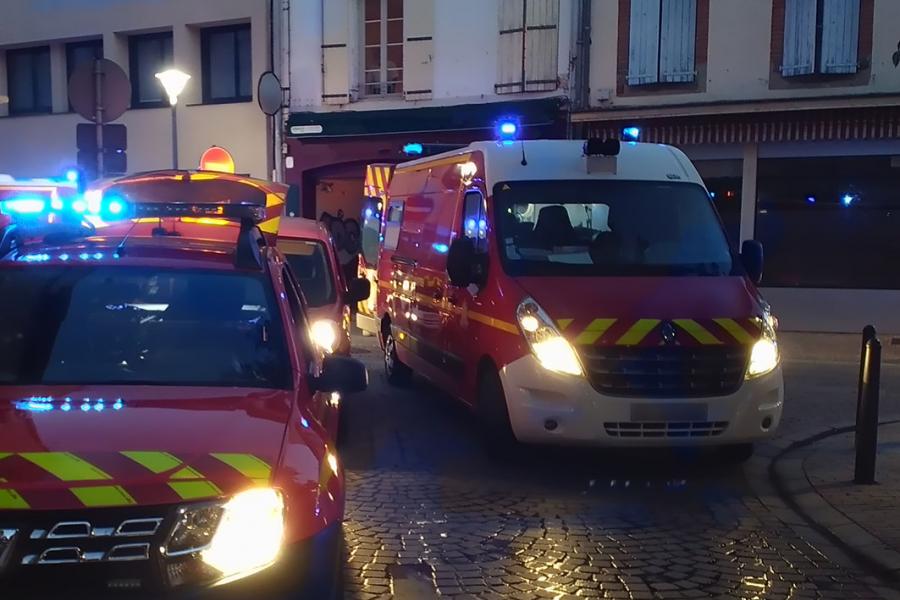 Feu d&#039;appartement dans le centre ville d&#039;Albi