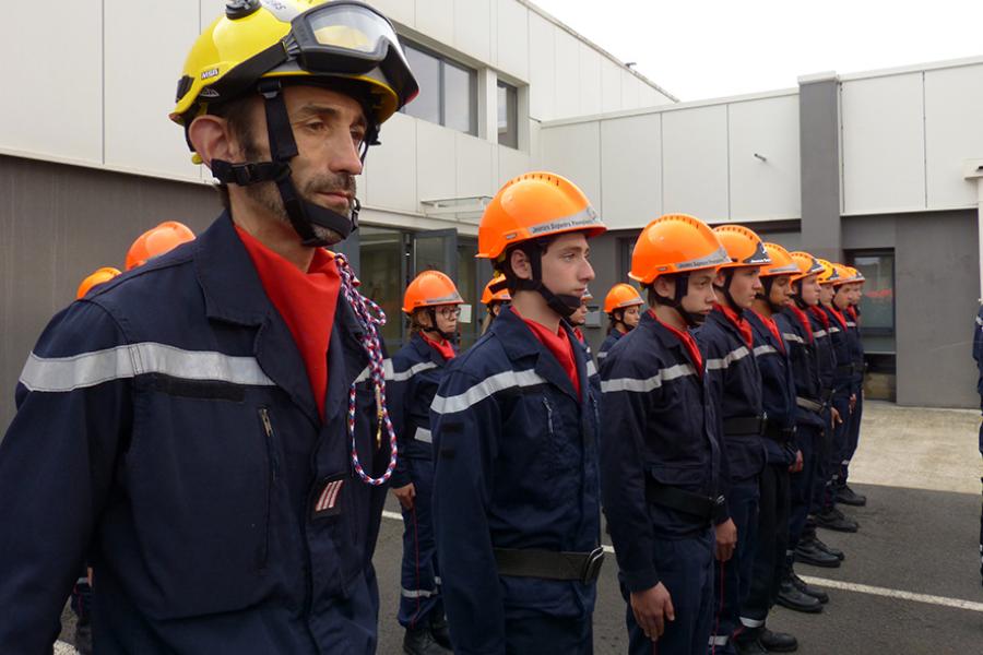 Cérémonie en l&#039;honneur des Jeunes sapeurs-pompiers 