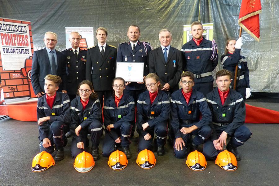 Cérémonie en l&#039;honneur des Jeunes sapeurs-pompiers 