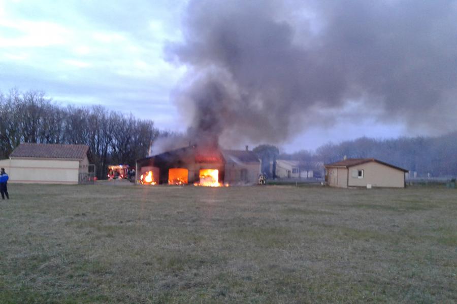 Feu d&#039;habitation commune de Bournazel