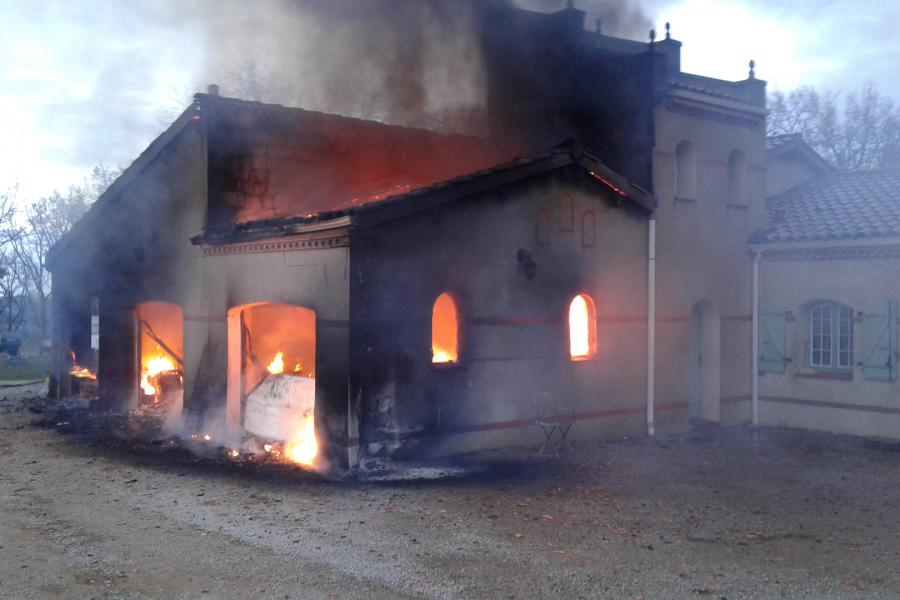 Feu d&#039;habitation commune de Bournazel