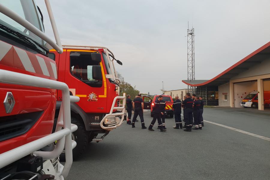 Engagement d&#039;un groupe inondation SDIS 81 dans l&#039;Aude