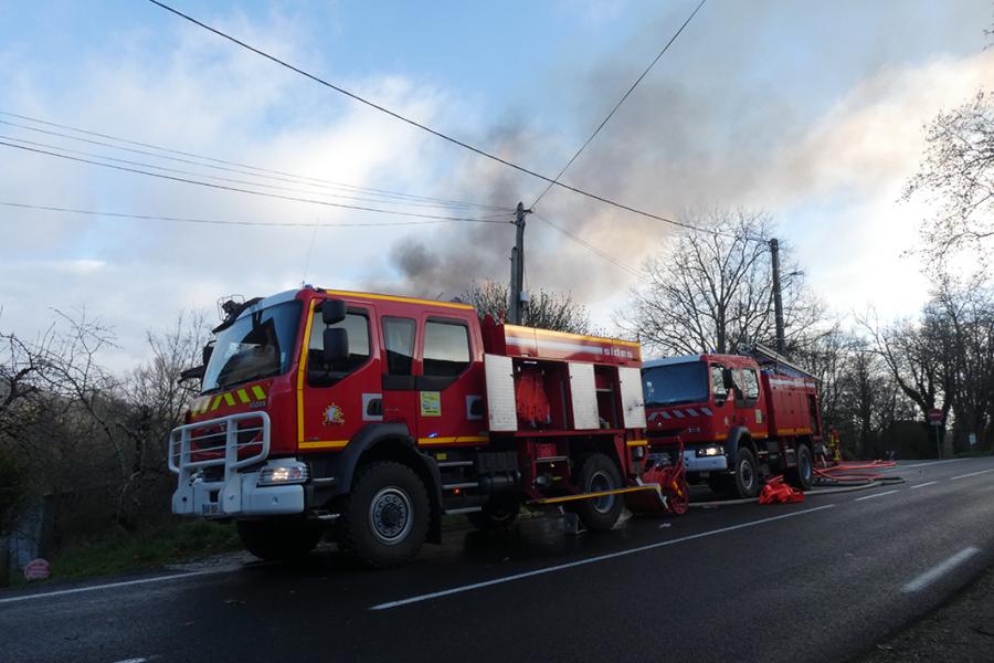 Violent incendie à Cordes-sur-Ciel