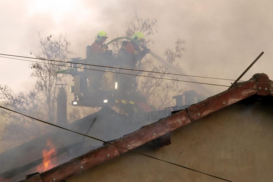 Violent incendie à Cordes-sur-Ciel