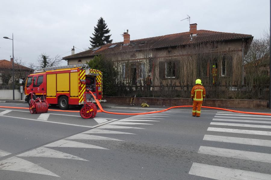 Intervention pour une bouteille de gaz enflammée dans une habitation sur la commune d&#039;Albi