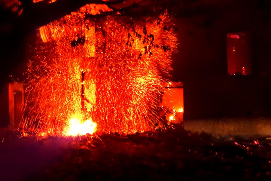 Feu d&#039;habitation sur la commune de Couffouleux