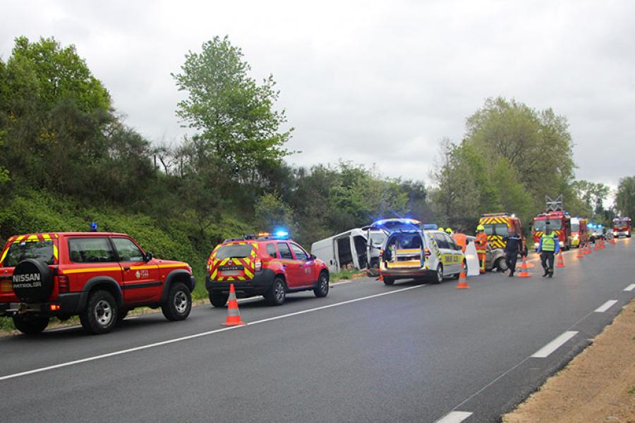 Accident de la route à Lombers