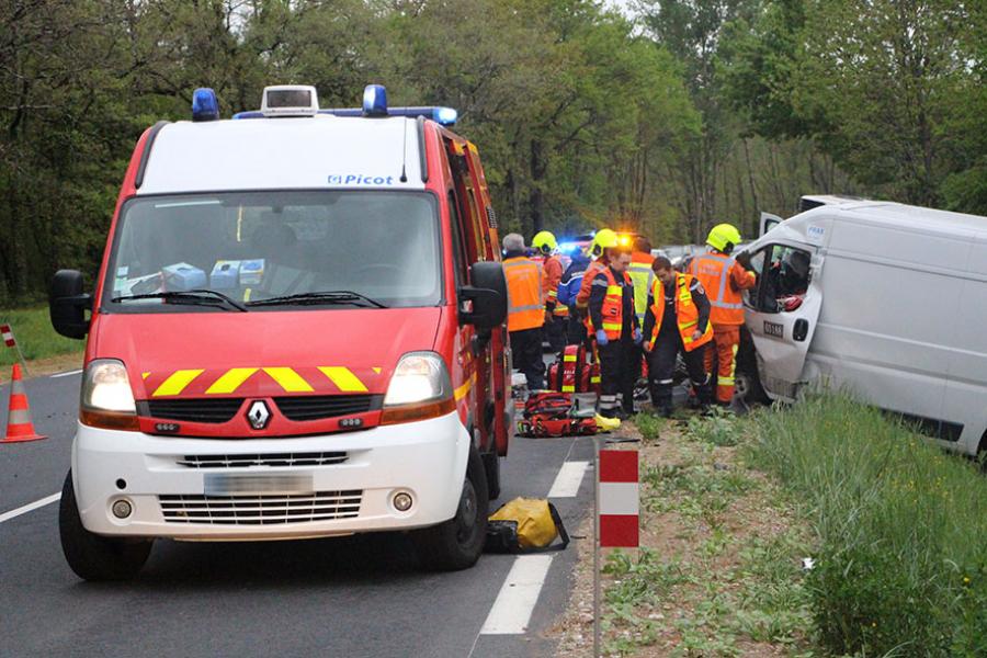 Accident de la route à Lombers
