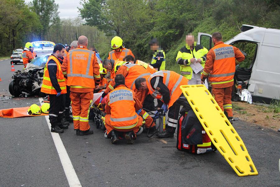 Accident de la route à Lombers