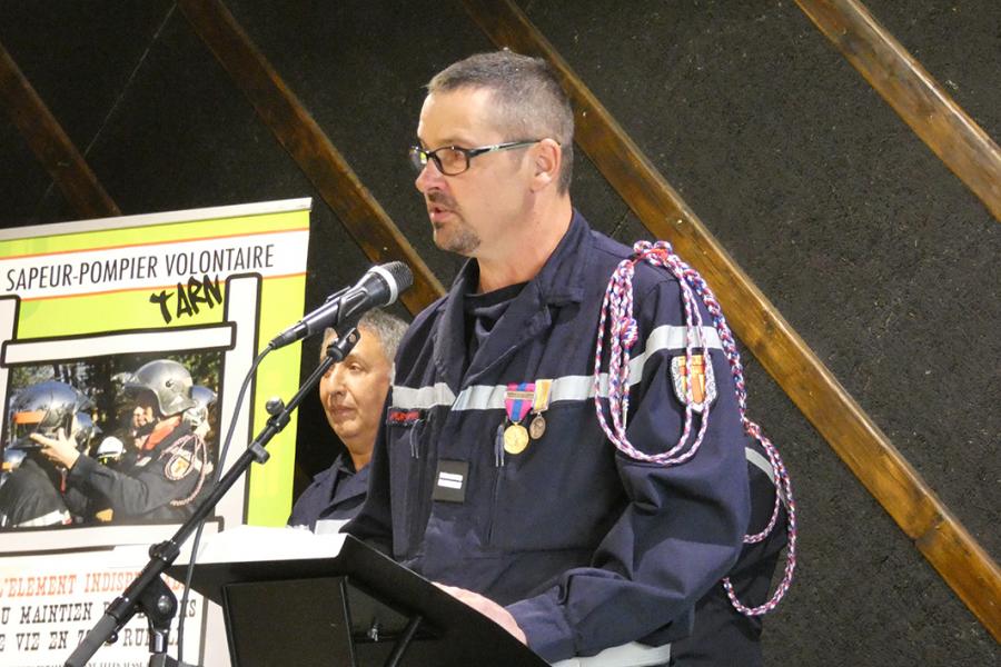Passation de commandement au centre de secours de Vaour