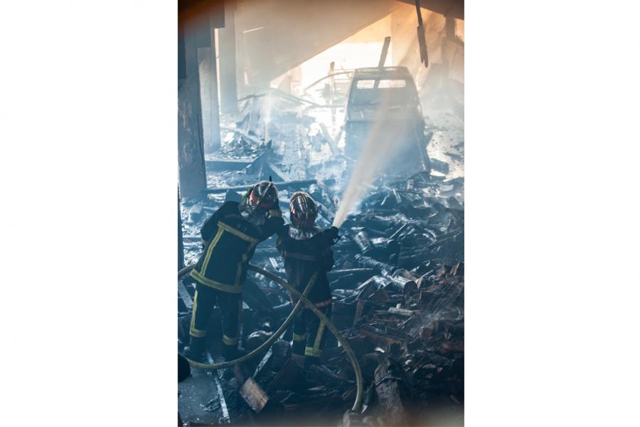 Un local agricole en feu sur la commune de Fontrieu