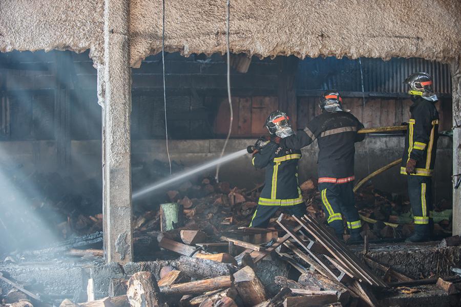 Un local agricole en feu sur la commune de Fontrieu