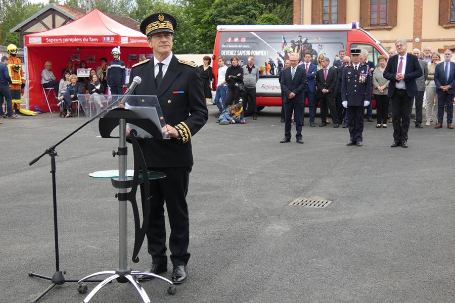 Cérémonie départementale de la Journée nationale des sapeurs-pompiers et inauguration du centre de secours de Carmaux