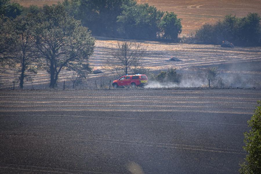 Plusieurs feux de chaumes dans le Tarn, 10 ha brûlés à Mirandol