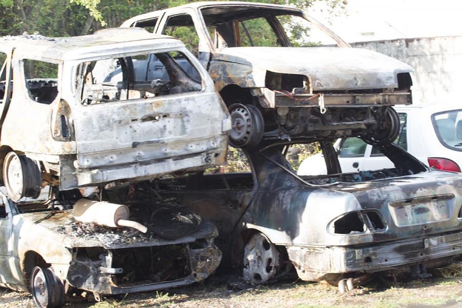 Feu d&#039;un garage sur la commune de Sémalens