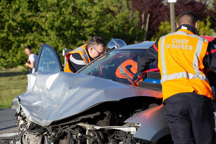 Accident de 3 véhicules à St Germain des Prés