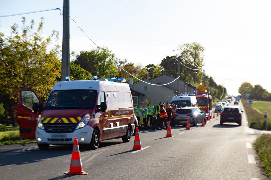 Accident de 3 véhicules à St Germain des Prés