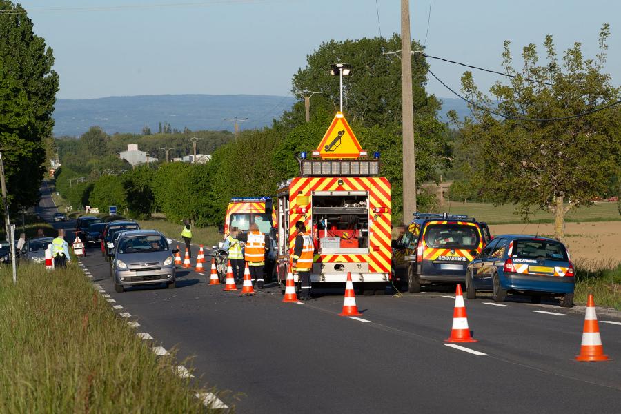 Accident de 3 véhicules à St Germain des Prés