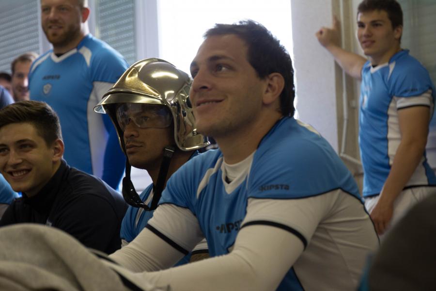 Le Castres Olympique en immersion au Centre de Secours Principal de Castres