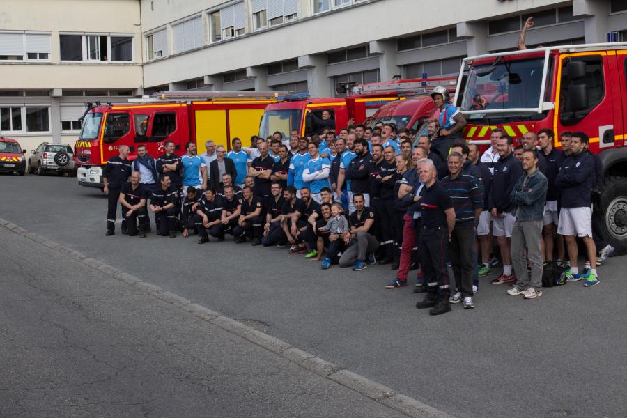 Le Castres Olympique en immersion au Centre de Secours Principal de Castres