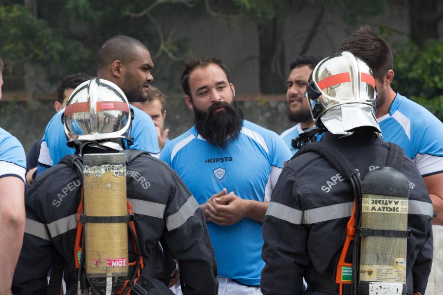 Le Castres Olympique en immersion au Centre de Secours Principal de Castres