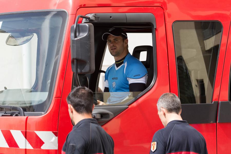 Le Castres Olympique en immersion au Centre de Secours Principal de Castres
