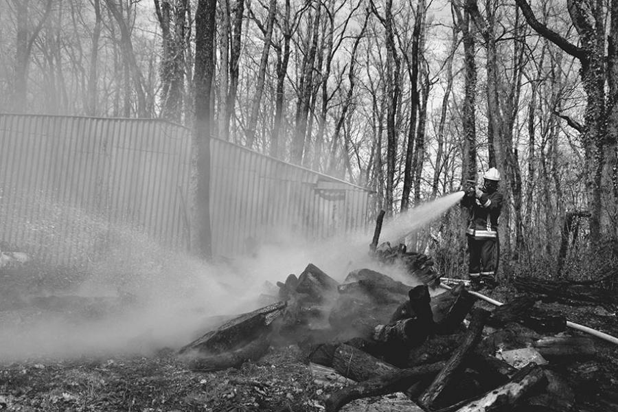 Feu de sous-bois à Giroussens