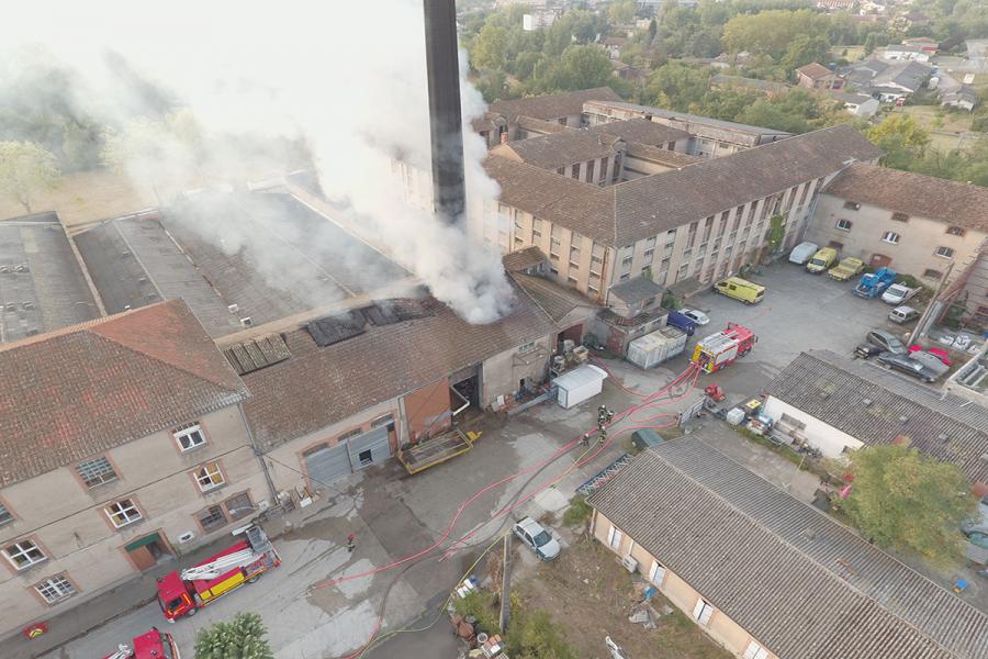 Feu de local industriel sur la commune de Graulhet