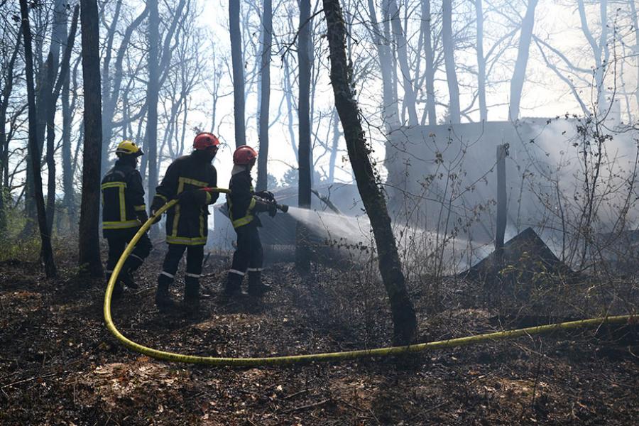 Feu de sous-bois à Giroussens