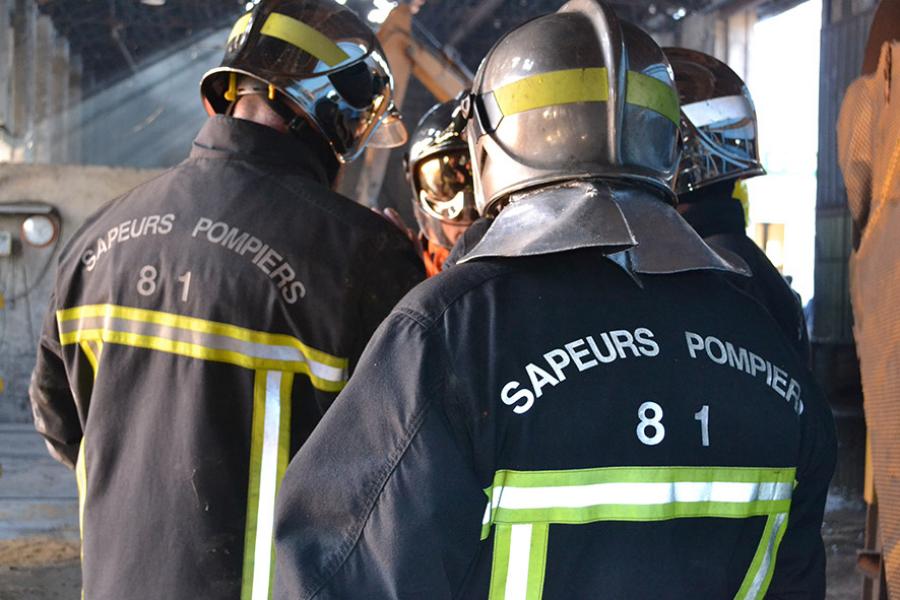 Feu dans une industrie à Saint-Juéry