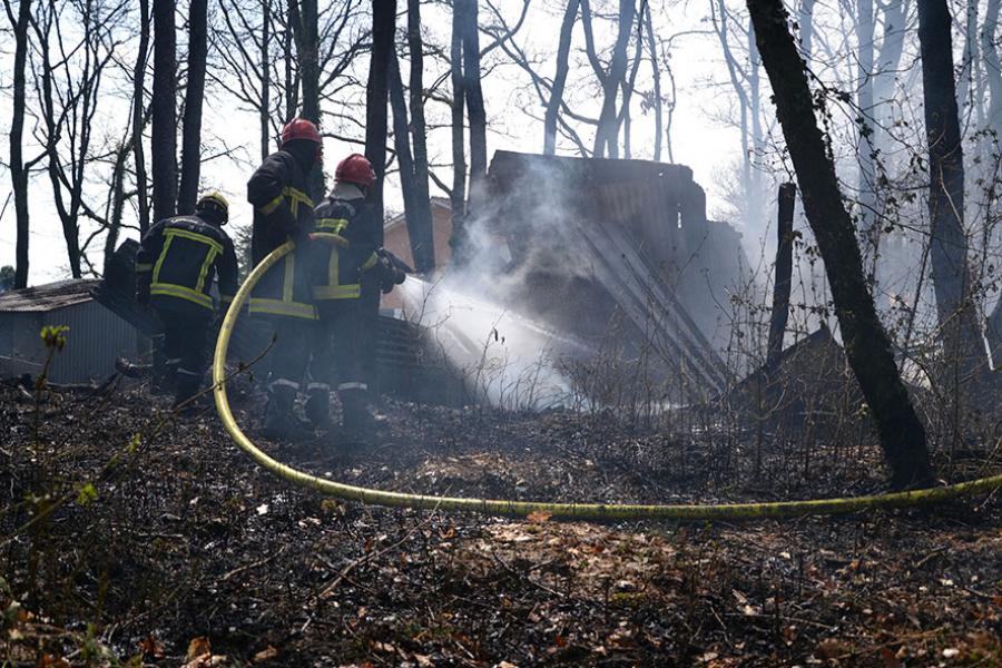 Feu de sous-bois à Giroussens
