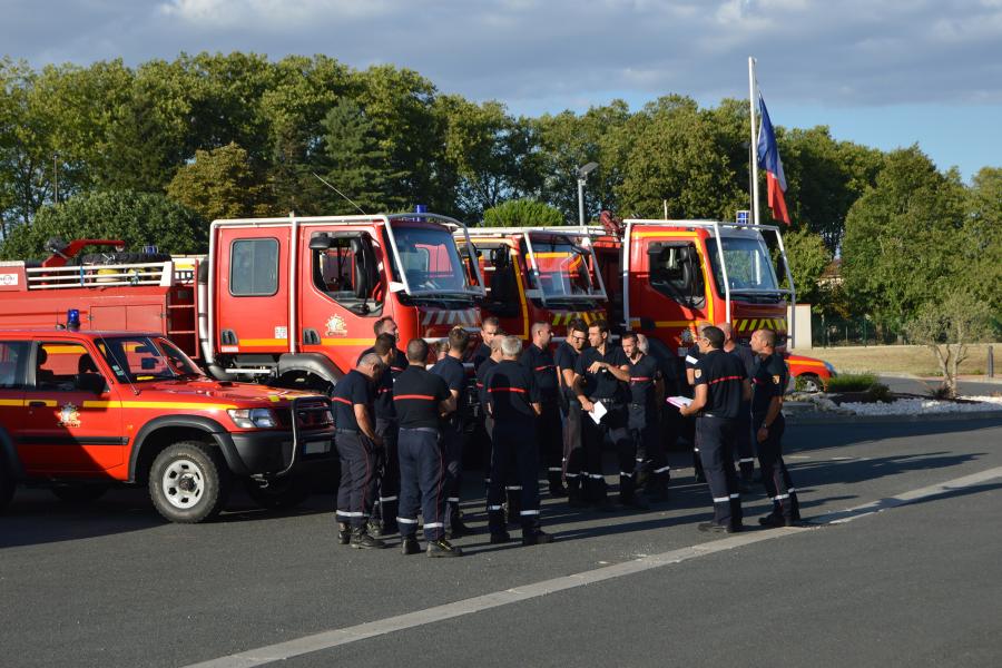 Renfort aux sapeurs-pompiers de la Gironde