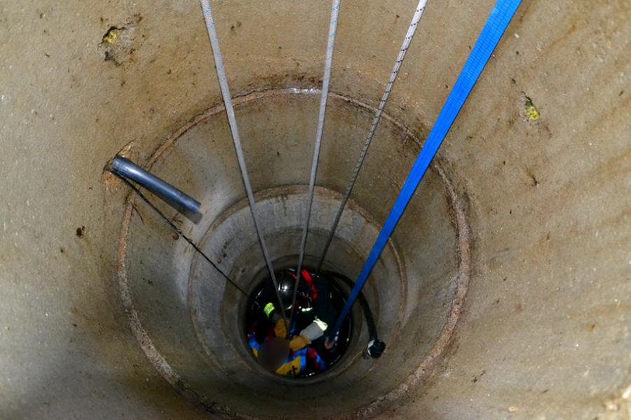 Chute accidentelle d&#039;une personne dans un puits à Saint-Sulpice