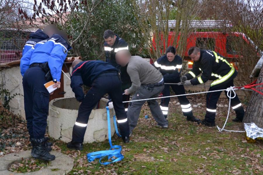 Chute accidentelle d&#039;une personne dans un puits à Saint-Sulpice