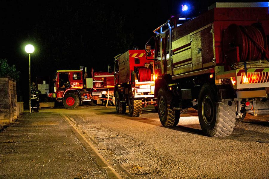 Feu d&#039;engin agricole sur la commune de Lempaut