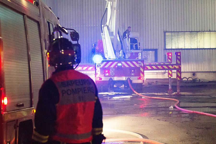 Feu dans une industrie sur la commune de Labruguière